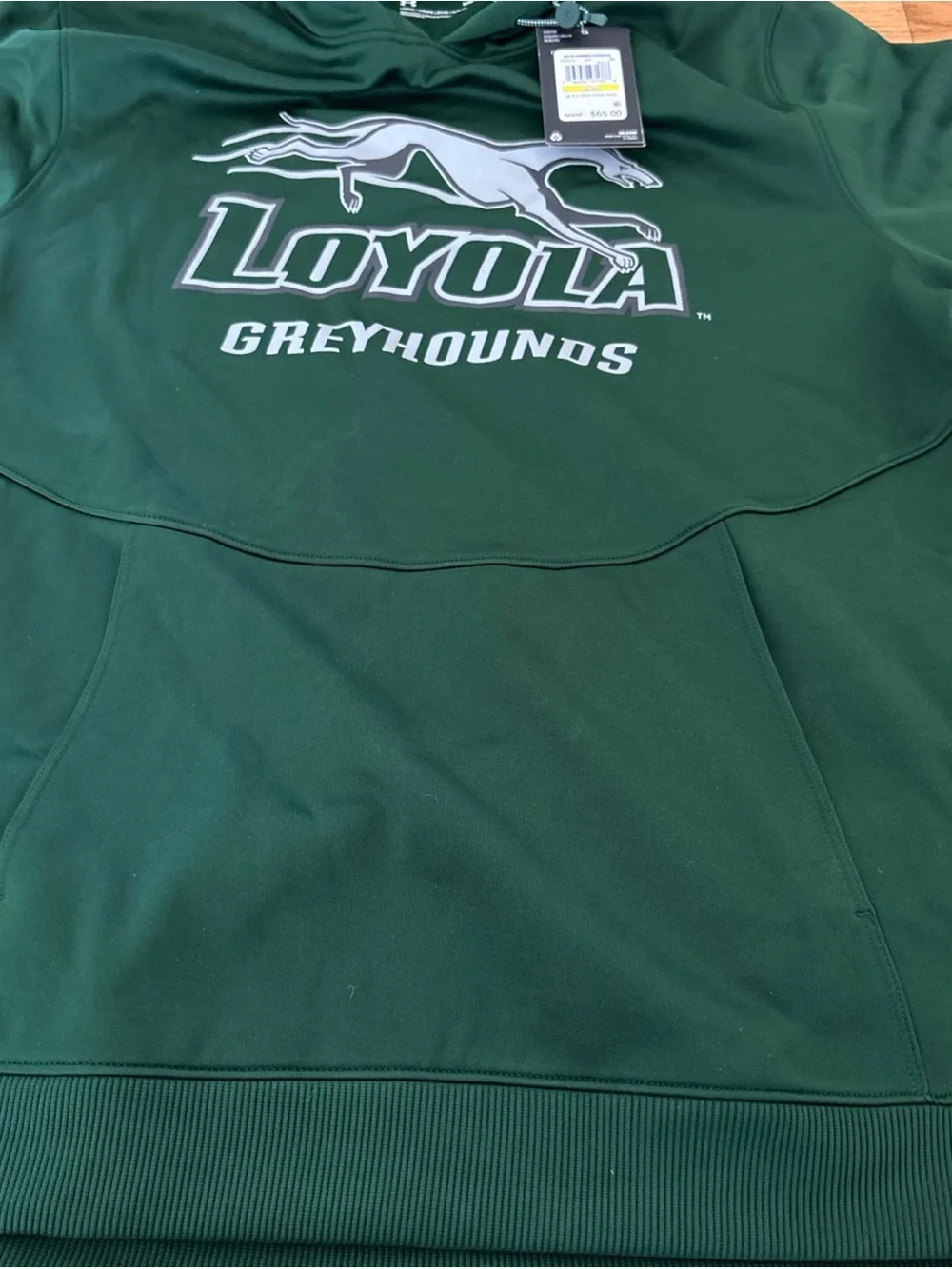 Under Armour Loyola Greyhounds Dark Green Hoodie